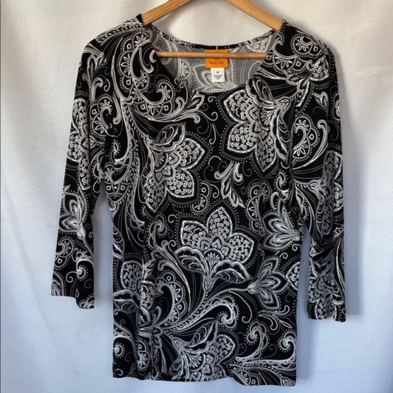 Ruby Rd. Women's Blouse - Black/Grey - M – Ruby D… - image 3