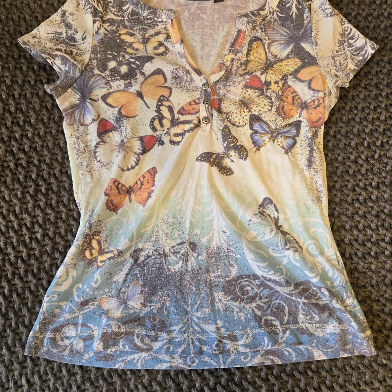 Apt. 9 Women's T-shirt - Multi - S – Apt. 9 butte… - image 2