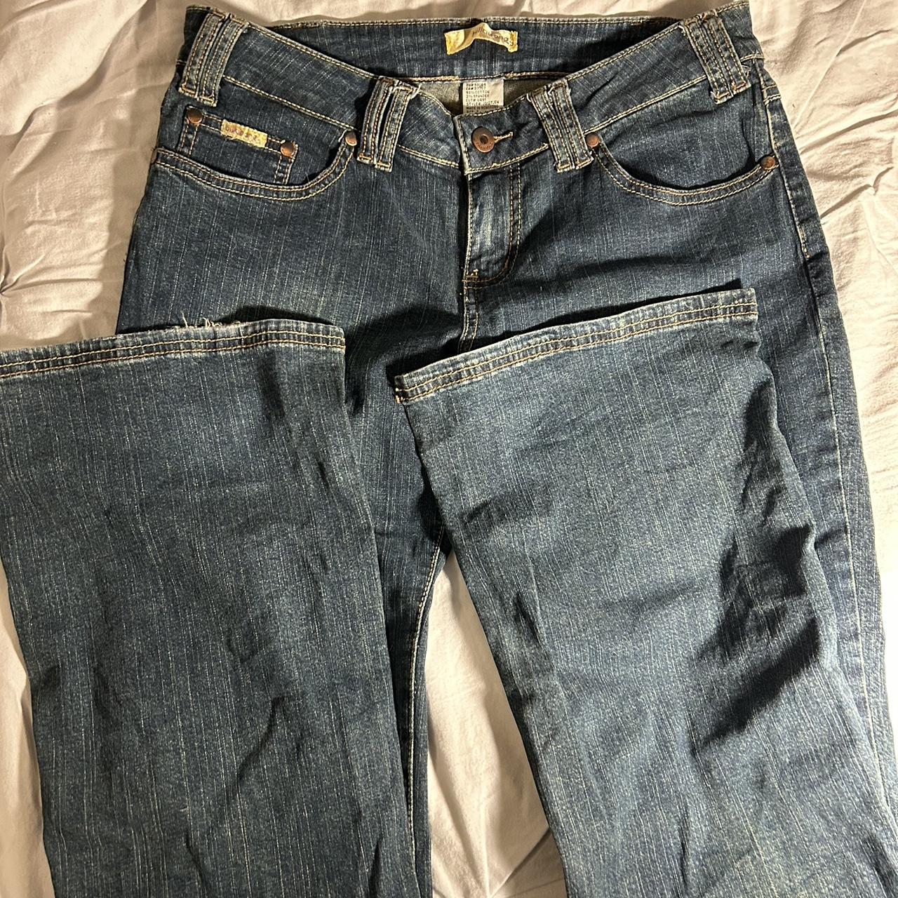 vintage billabong low rise bootcut jeans thrifted,... - Depop