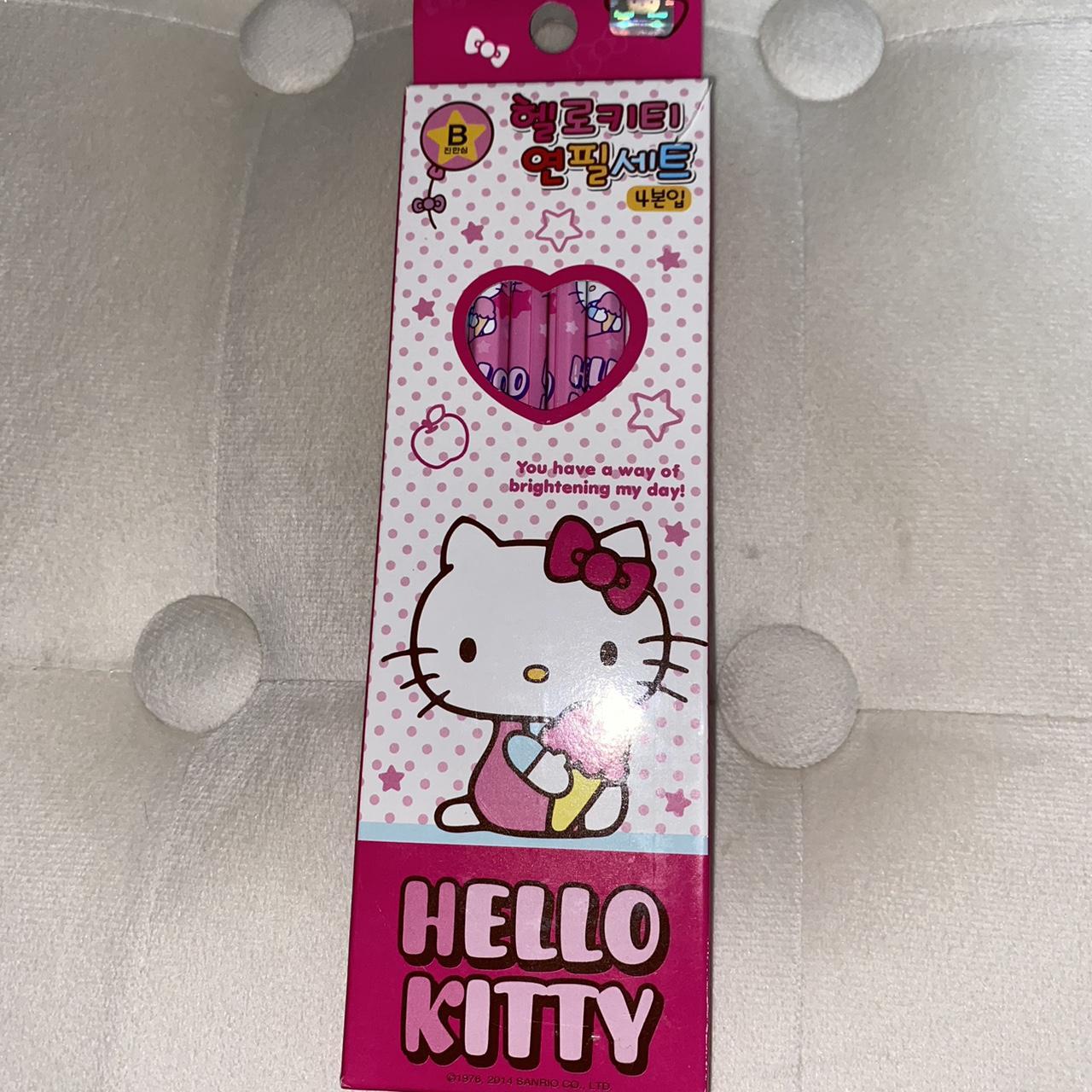  Sanrio Hello Kitty 4pcs School Pencil Gift Stationery Set :  (Red) : Office Products