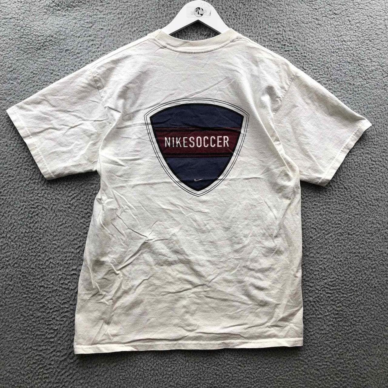 Vintage Nike Soccer TShirt Men's Medium M Short... Depop