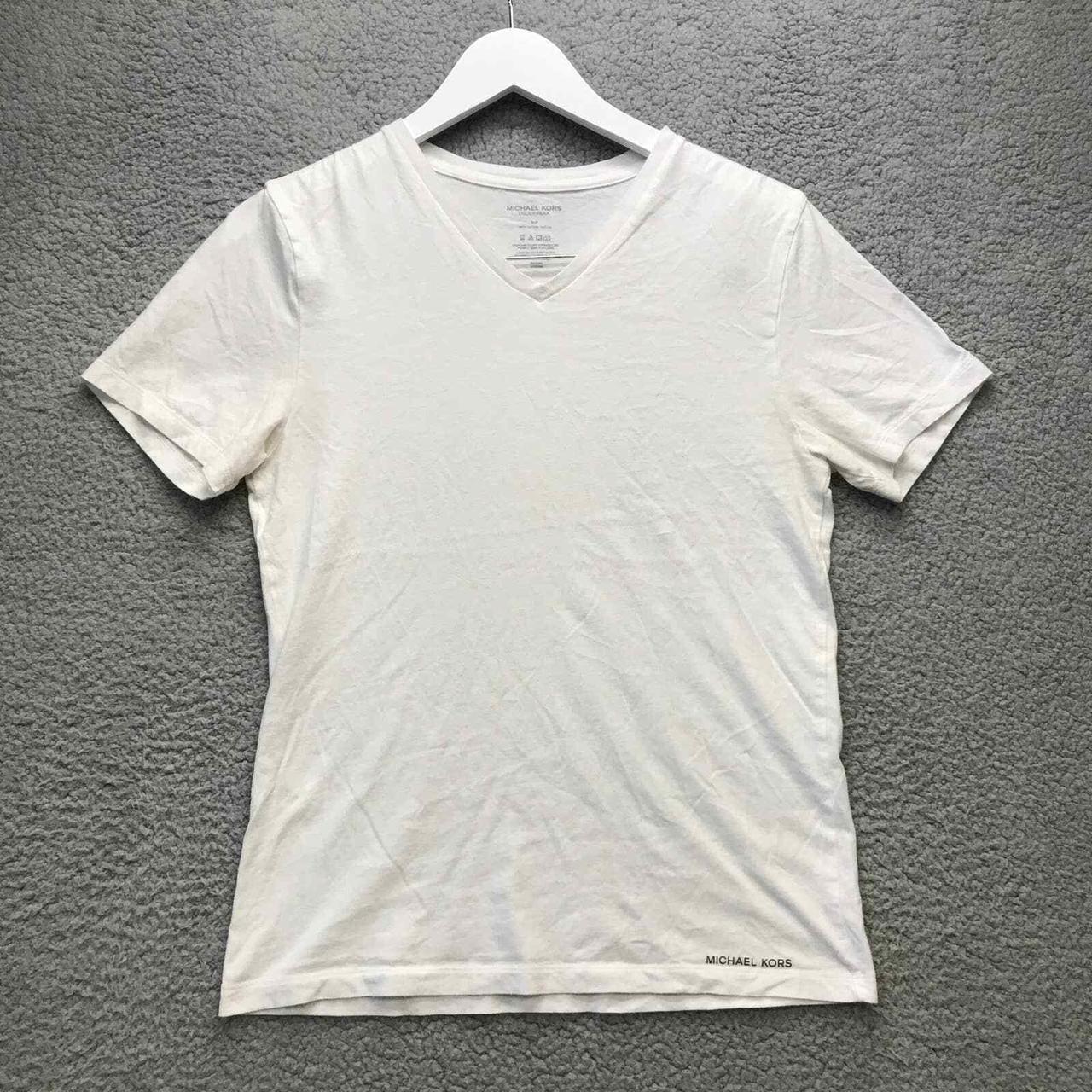 Michael Kors Men's White T-shirt | Depop