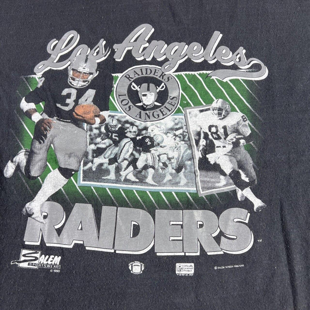 1990 Bo Jackson Los Angeles Raiders Salem NFL T Shirt Size Large