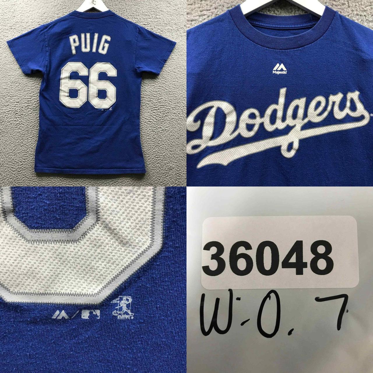 Majestic Los Angeles Dodgers Jersey MLB Puig Blue Youth Size XL