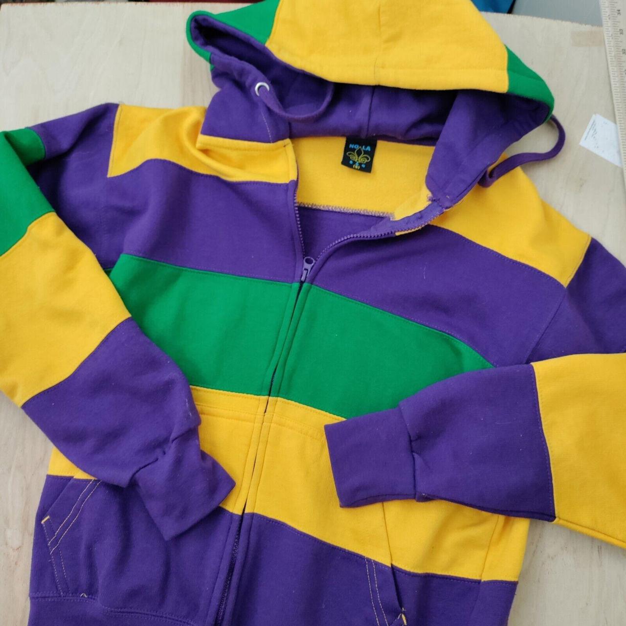 mardi gras zip up hoodie