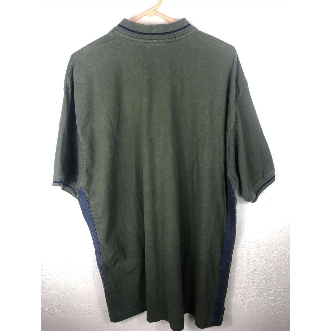 Vintage Faded Glory Mens Green Collared Stretch Polo... - Depop
