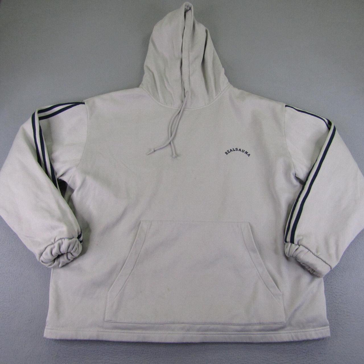 Real Sauna Hoodie Mens 2XL XXL Gray Sweat Suit Top... Depop