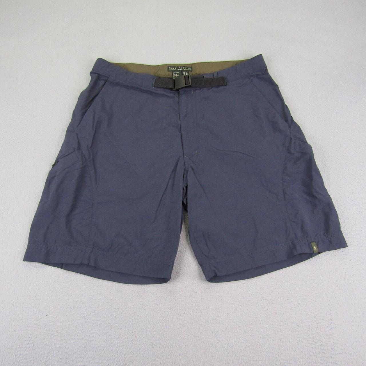 Royal Robbins Shorts Mens 34 Blue Cargo Belted... - Depop