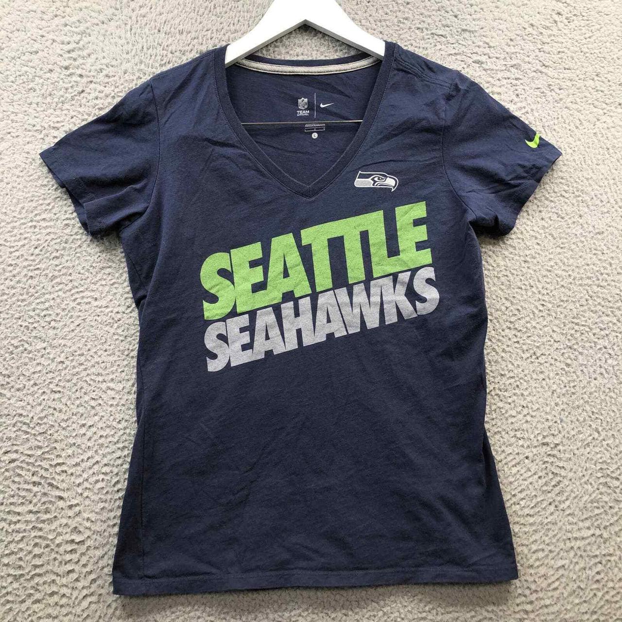 Seattle Seahawks Shirt Womens Large '47 Short Sleeve - Depop