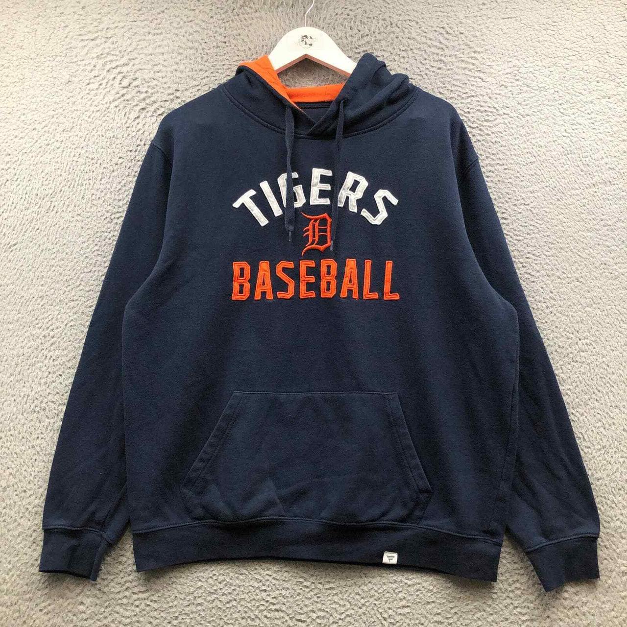 Nike Baseball (MLB Detroit Tigers) Men's 3/4-Sleeve Pullover Hoodie