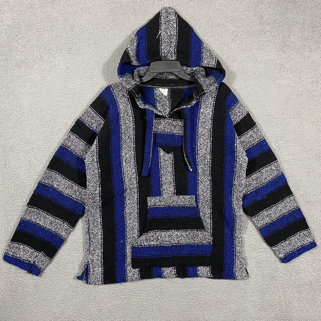 vintage Baja Jackets Mexican woven Blanket Hoodie... - Depop