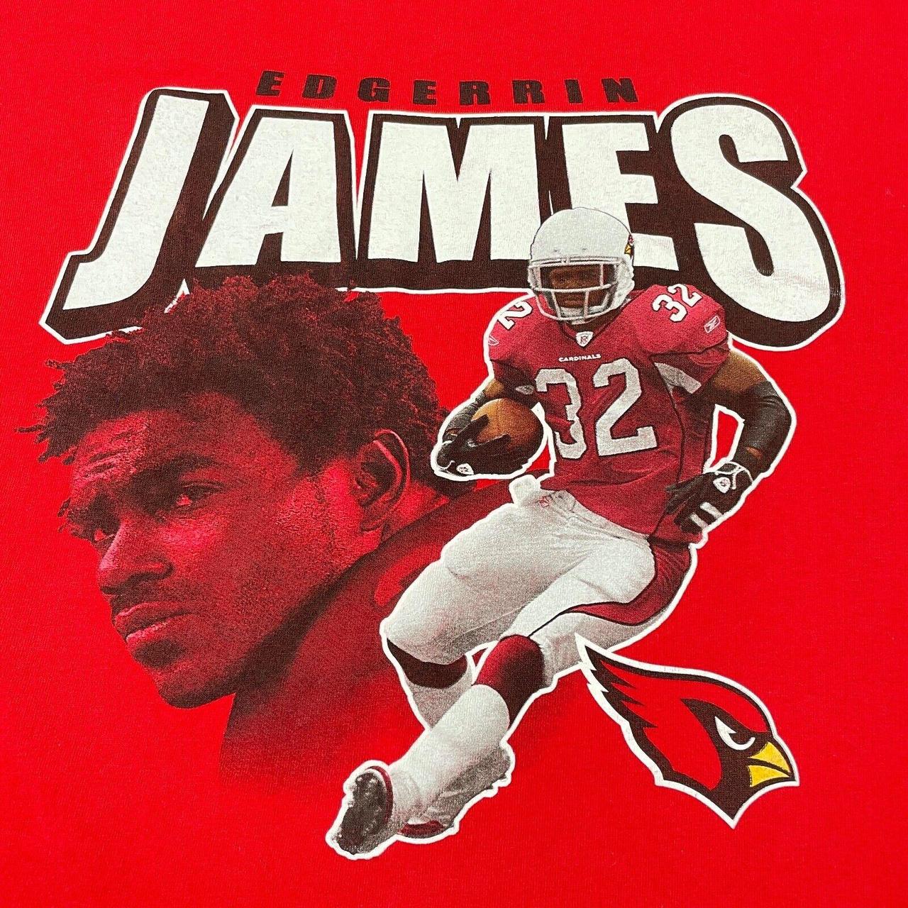 NFL Players Edgerrin James #32 Arizona Cardinals Jersey Medium Red