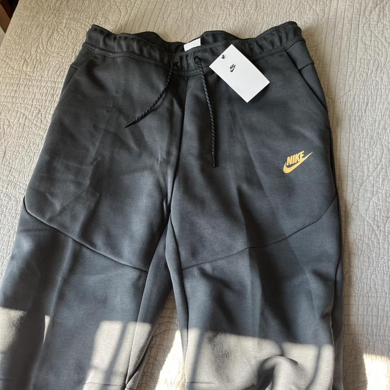 Nike Fleece Tech Joggers Size Large Sweats Smoke... - Depop