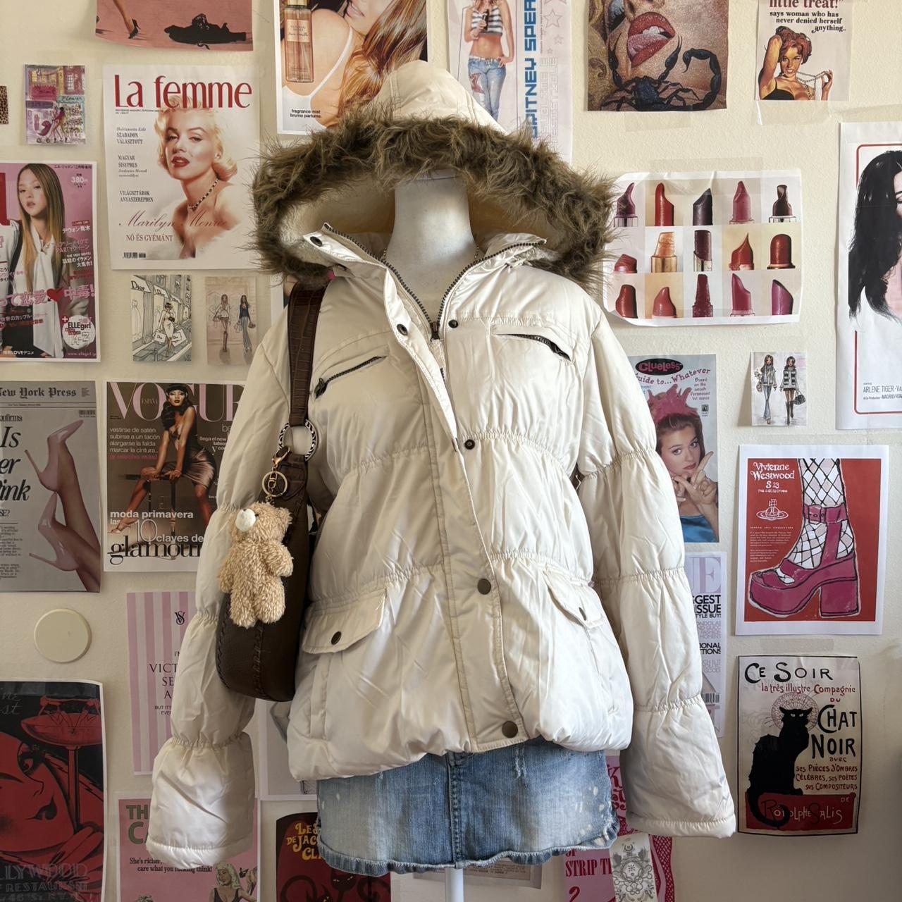 y2k n2bブラック ファー付き Y2k jacket with fur hoodie - Etsy 日本