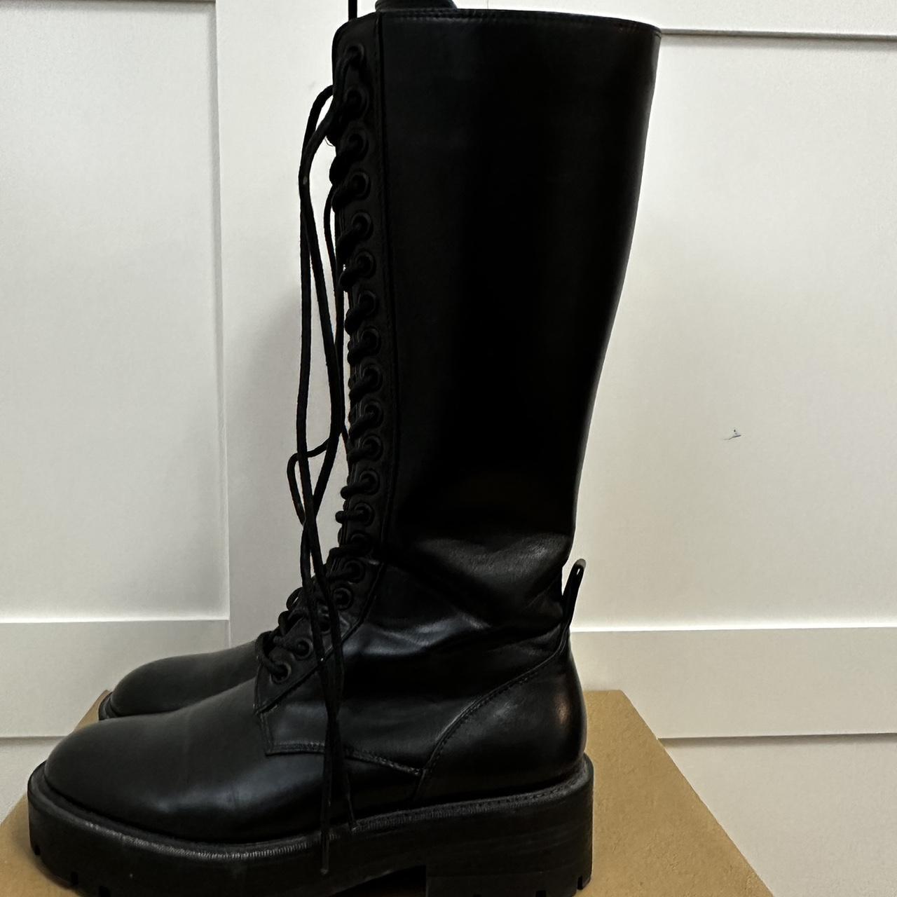 zara black combat boots