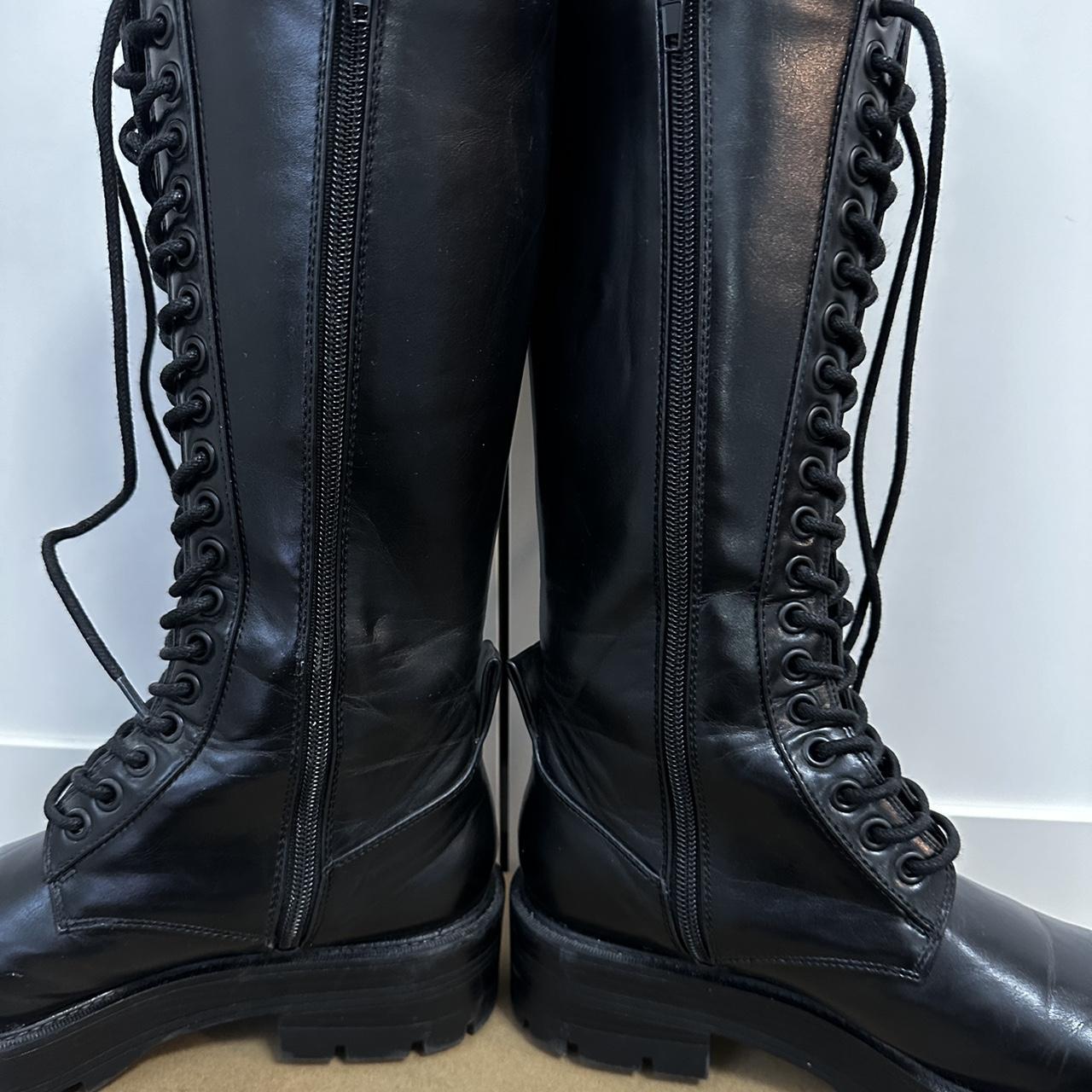 zara black combat boots