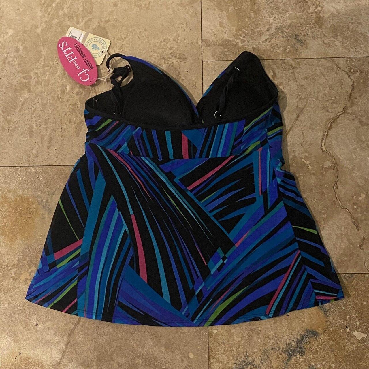 Caribbean Joe One Piece Skort Bathing Suit Size 12... - Depop