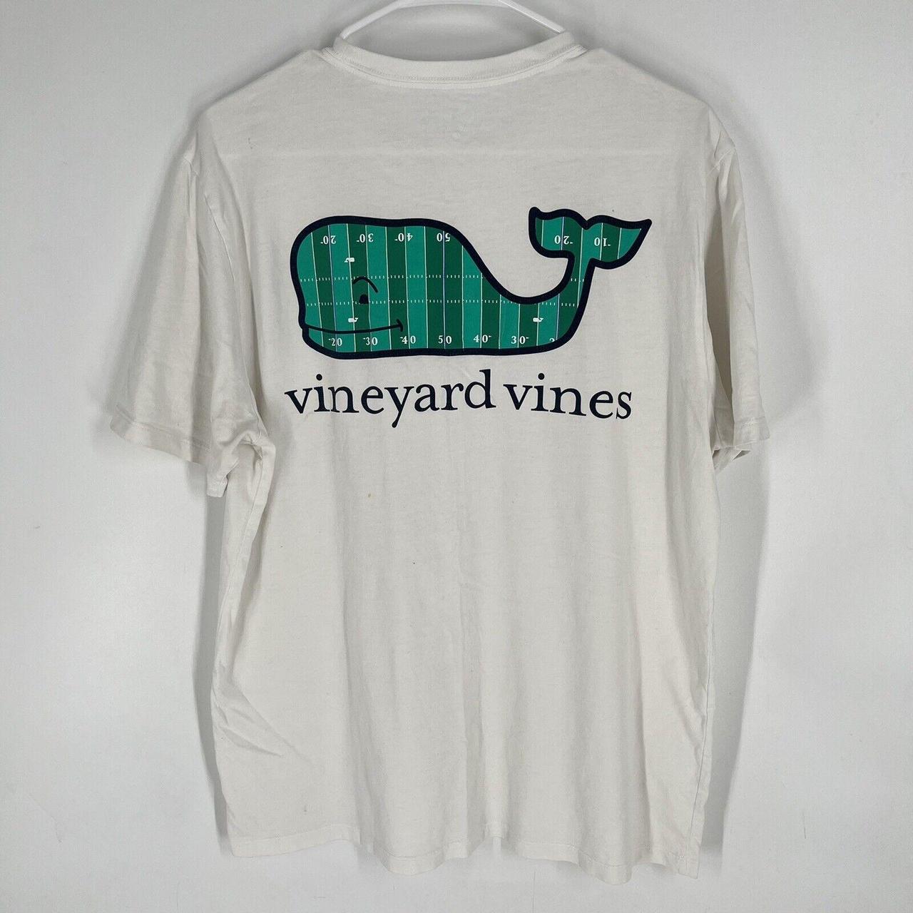 Vineyard Vines Mens White Football Field T Shirt... Depop