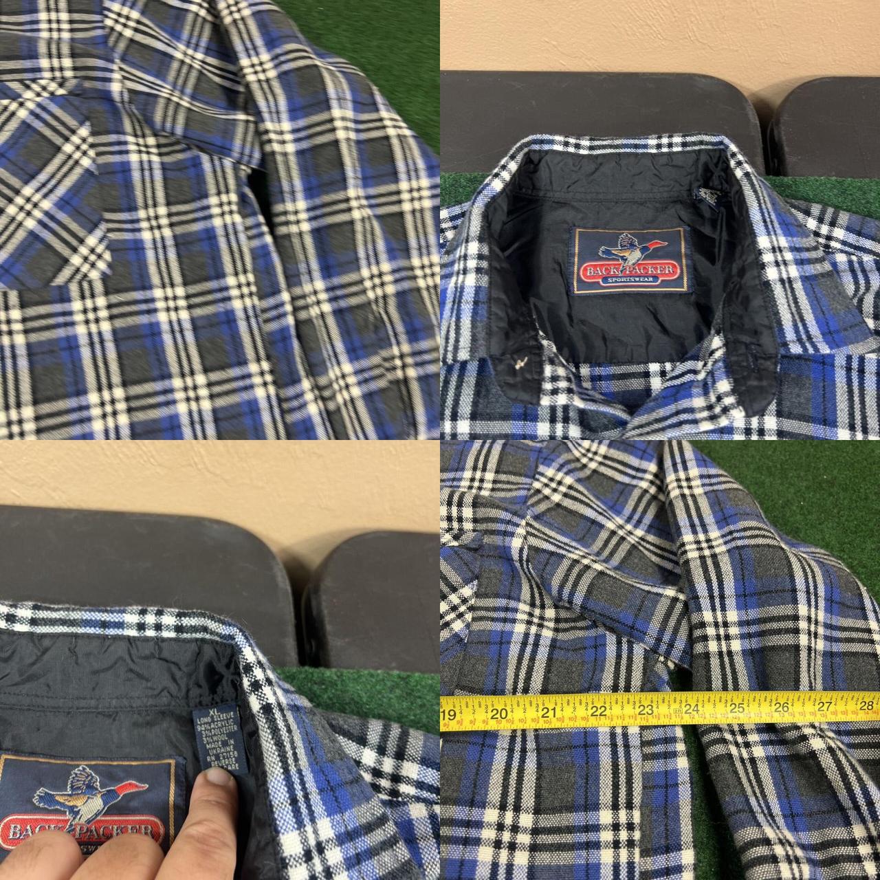 Vintage Back Packer Flannel Plaid Button Down with - Depop