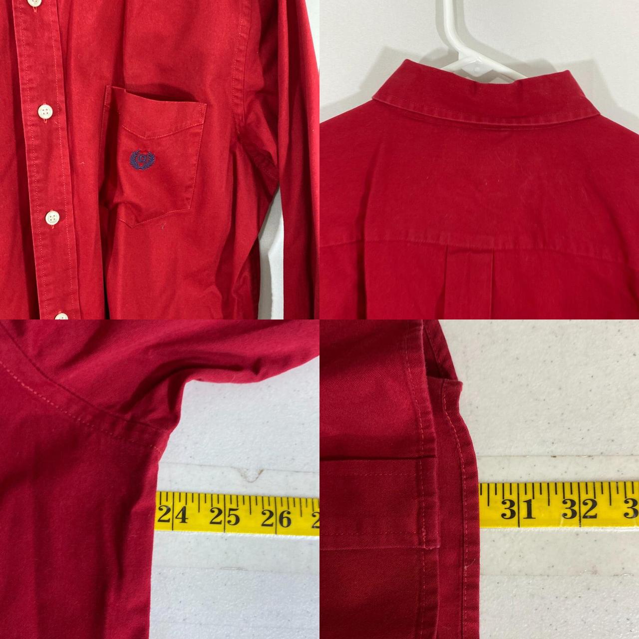 Chaps Est 1978 Mens Red Long Sleeves Elbow Patch... - Depop