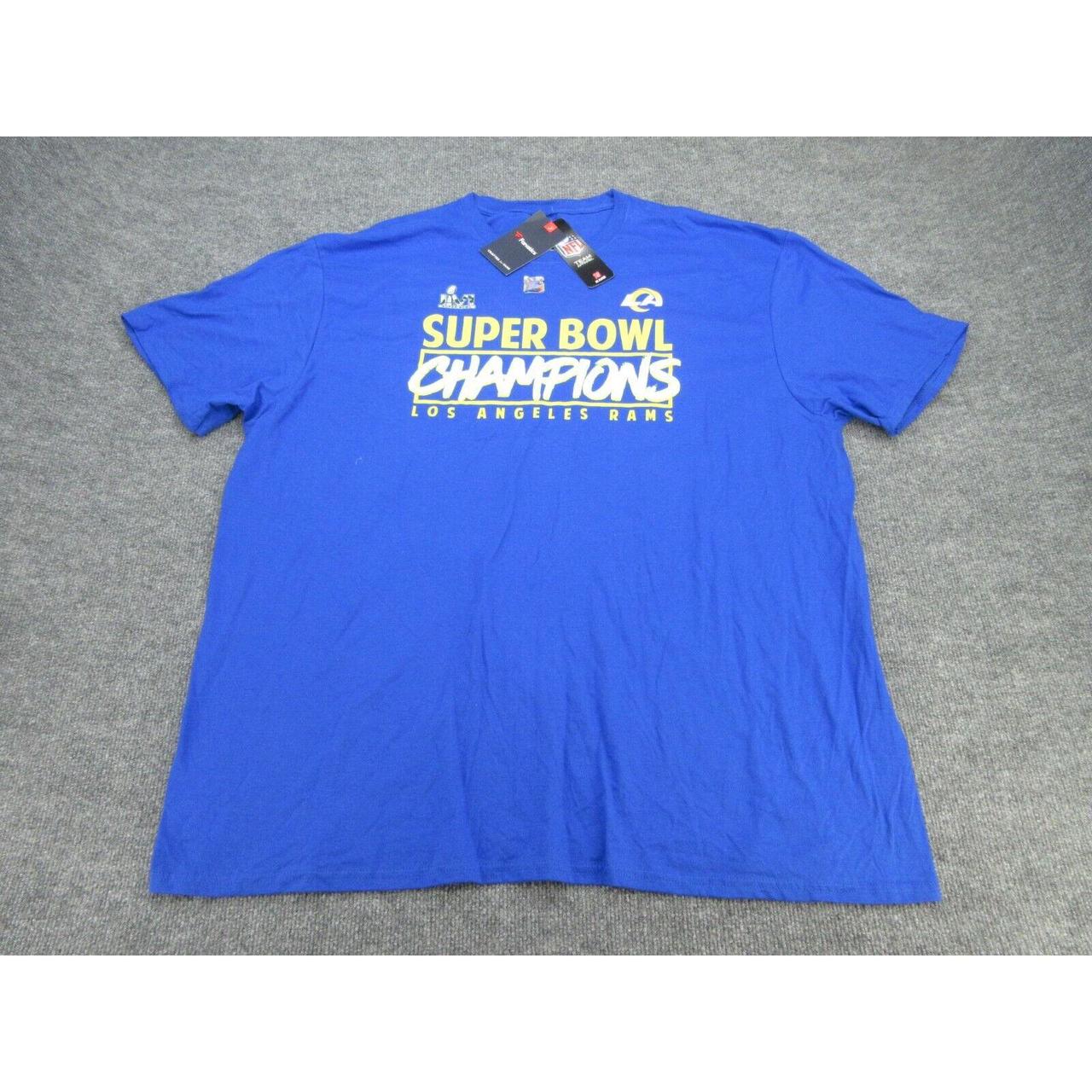 LA Rams Shirt Mens 3XL XXXL Blue Crew Neck Logo NFL - Depop