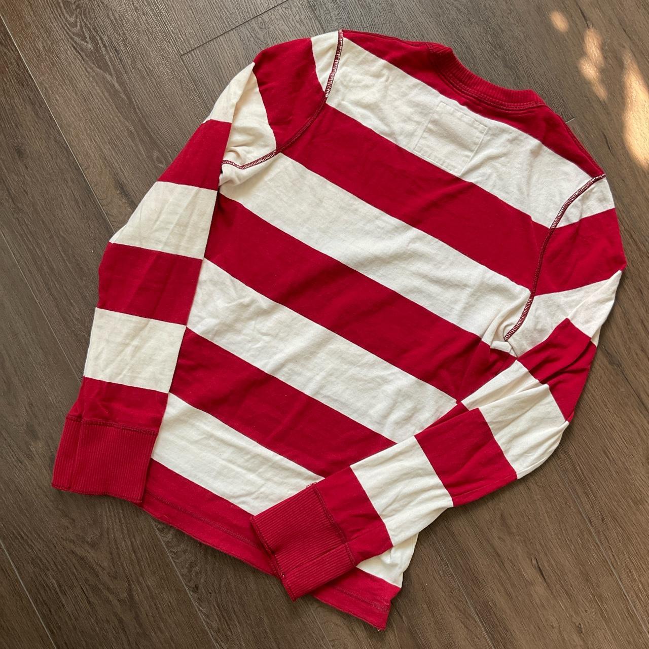 Hollister red and hot sale white striped sweater