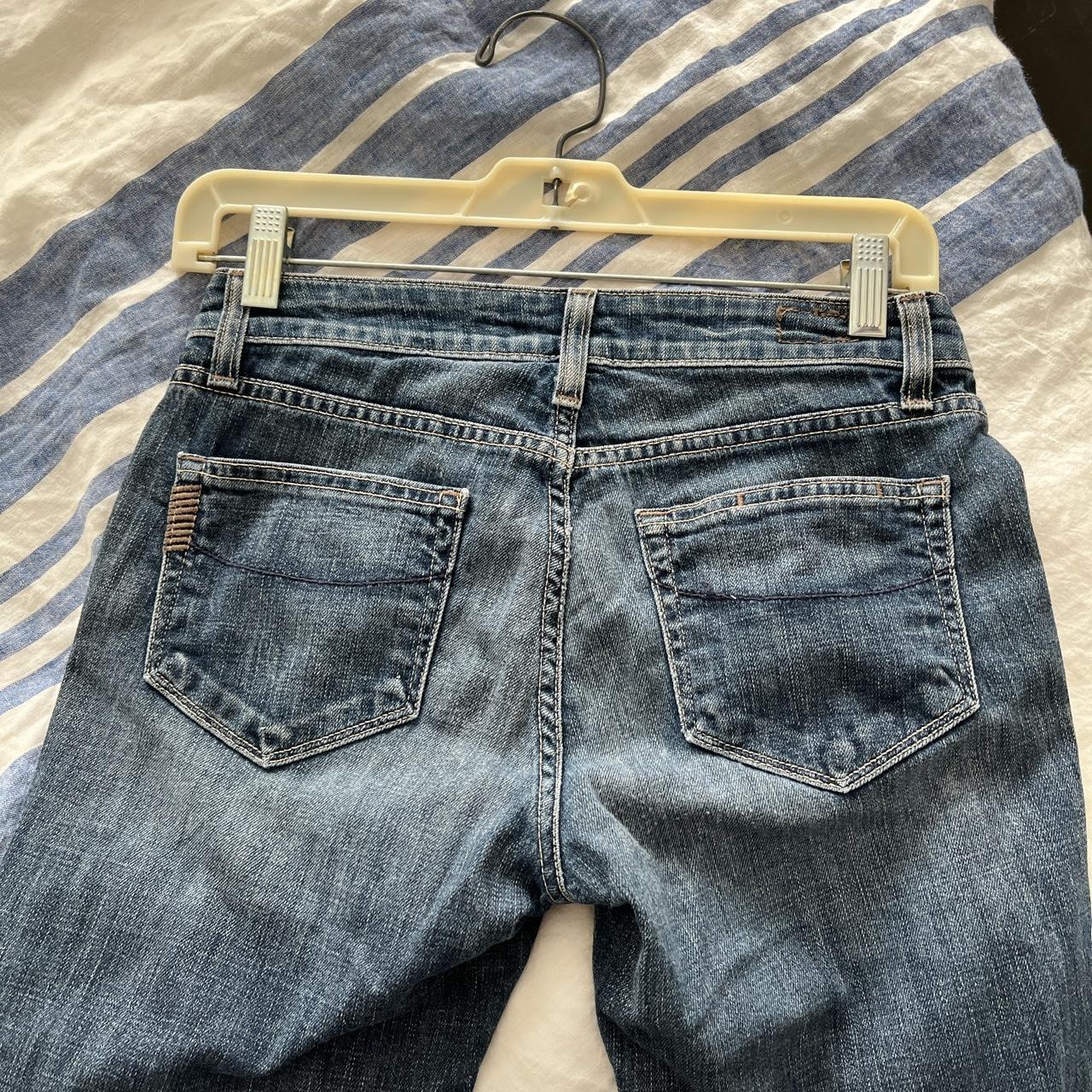 low rise paige denim jeans measurements in... - Depop