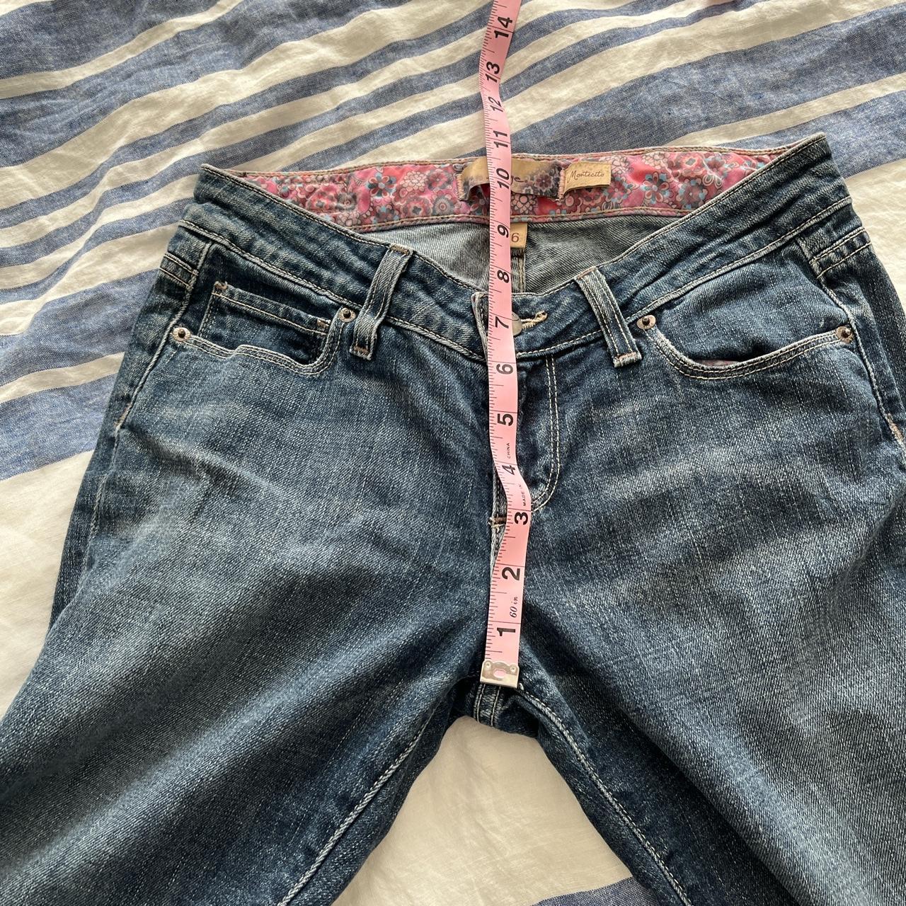 low rise paige denim jeans measurements in... - Depop