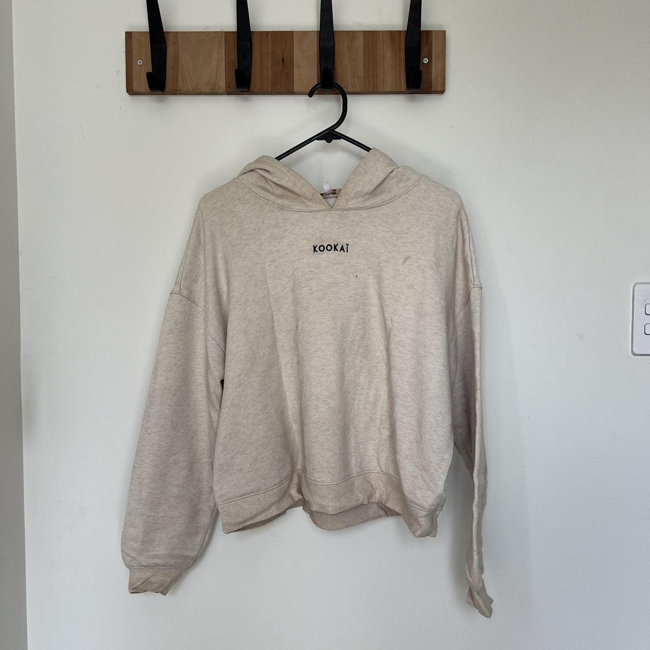 Kookai Beige Hoodie Size 1 - Depop