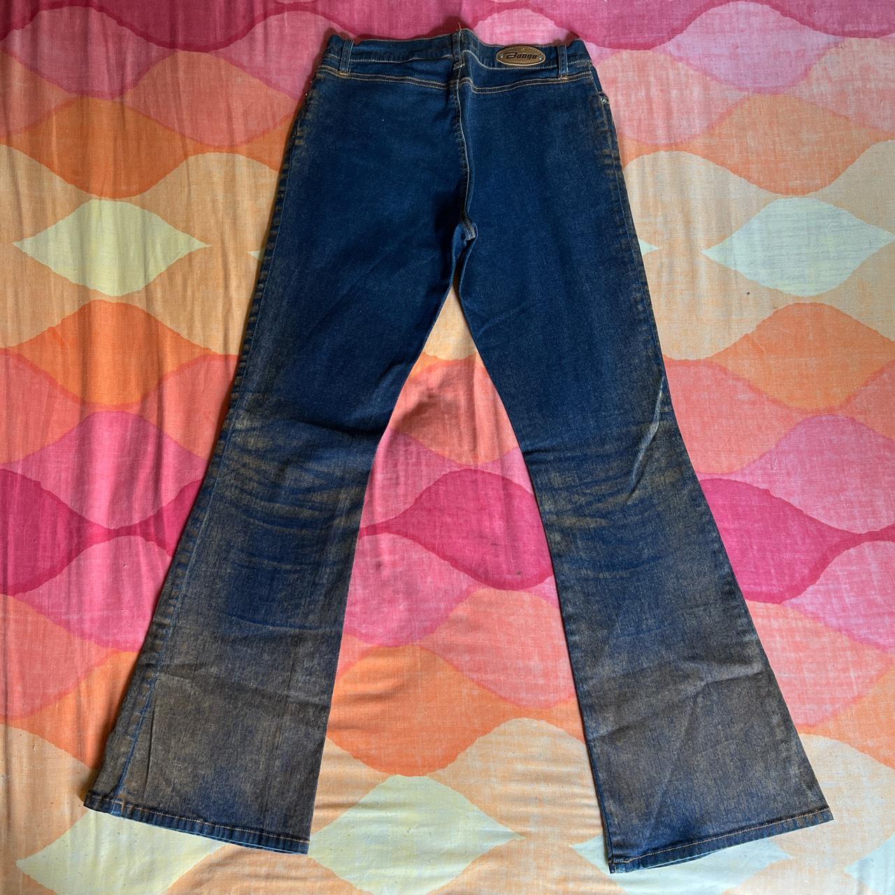 Y2k Bongo jeans dark blue fading into gold/bronze...