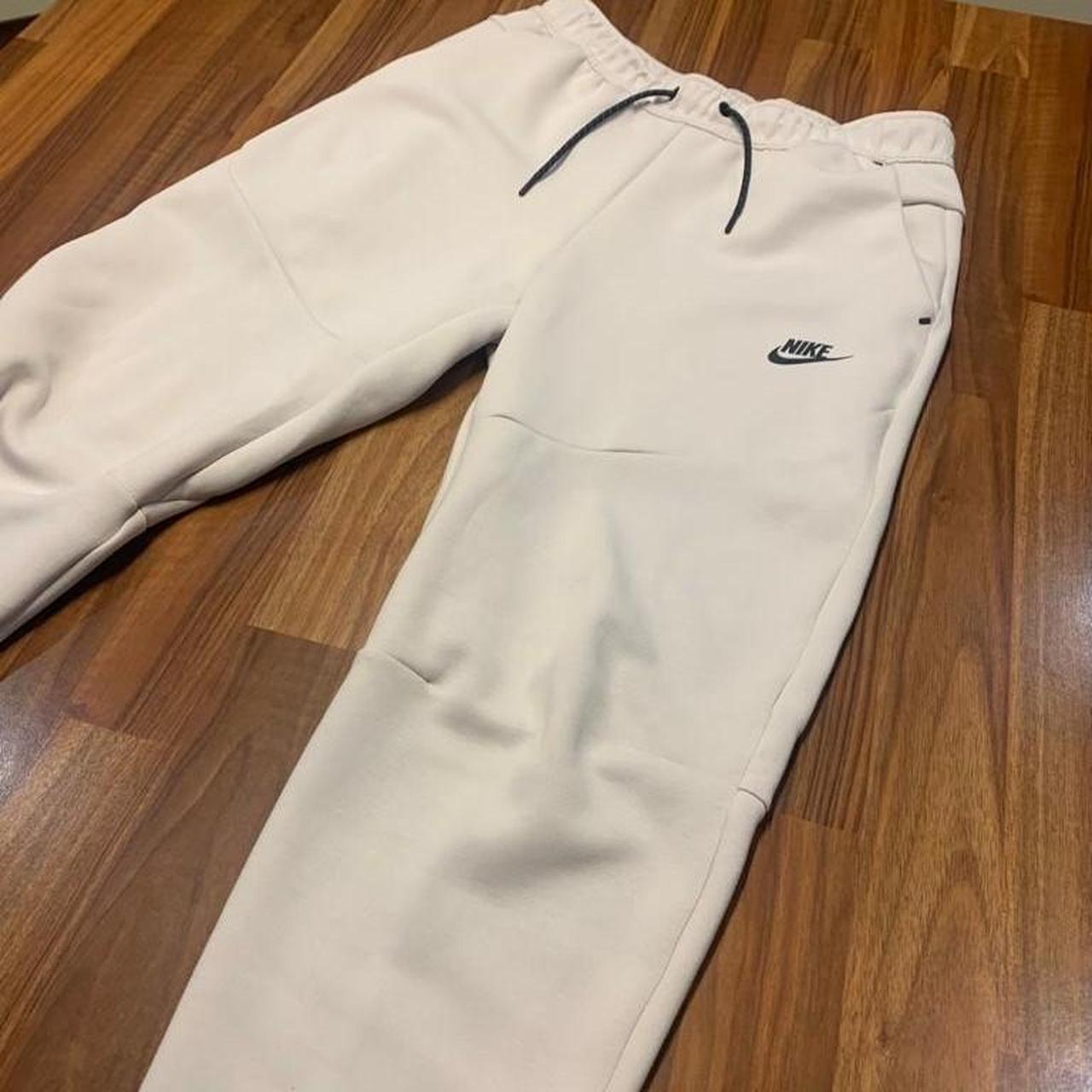 cream tech fleece pants