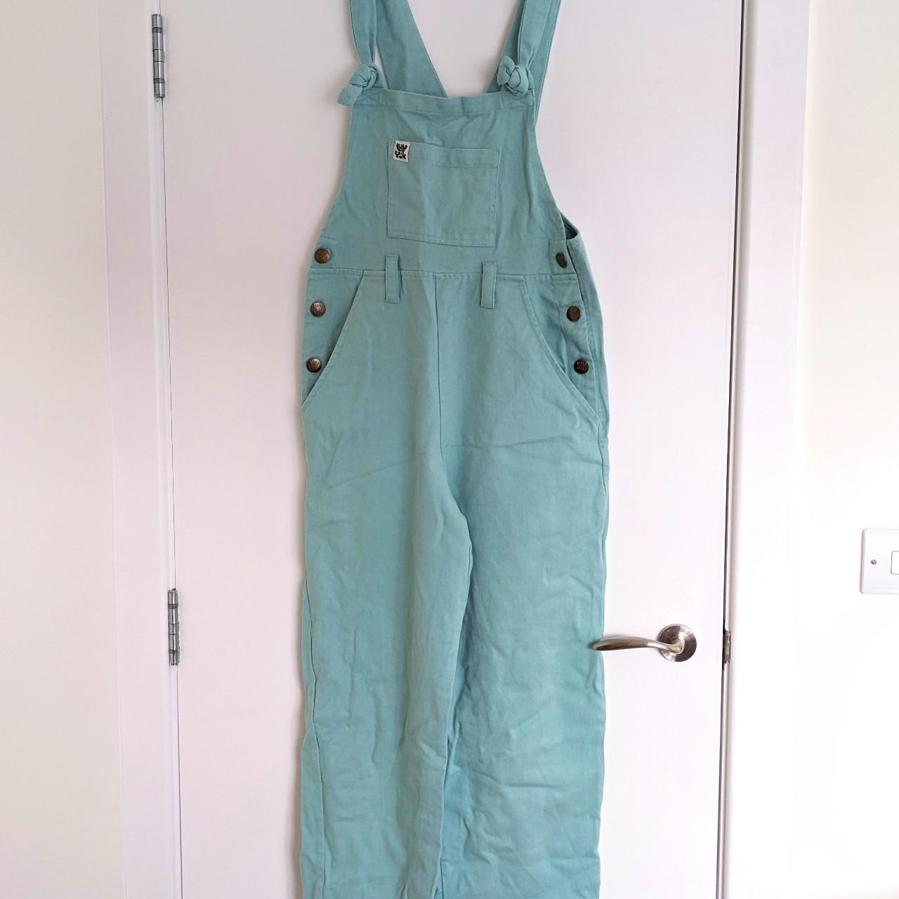 Lucy and Yak Easton dungarees in duck egg... - Depop