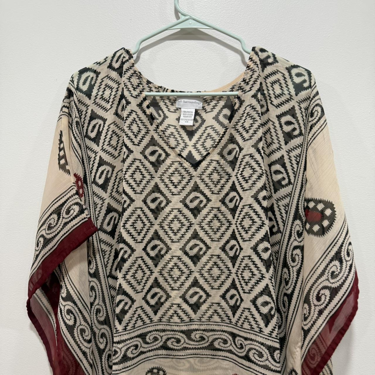 Soft Surroundings Women's Top - Multi/Cream - M –… - image 4