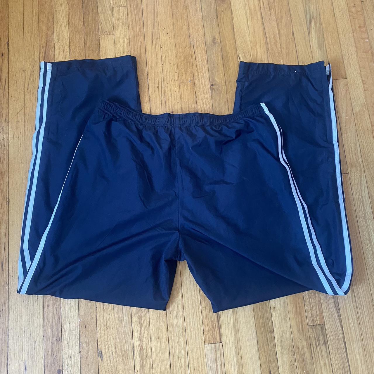 Navy Blue Adidas Track Pants With Zippers On The Depop 2572