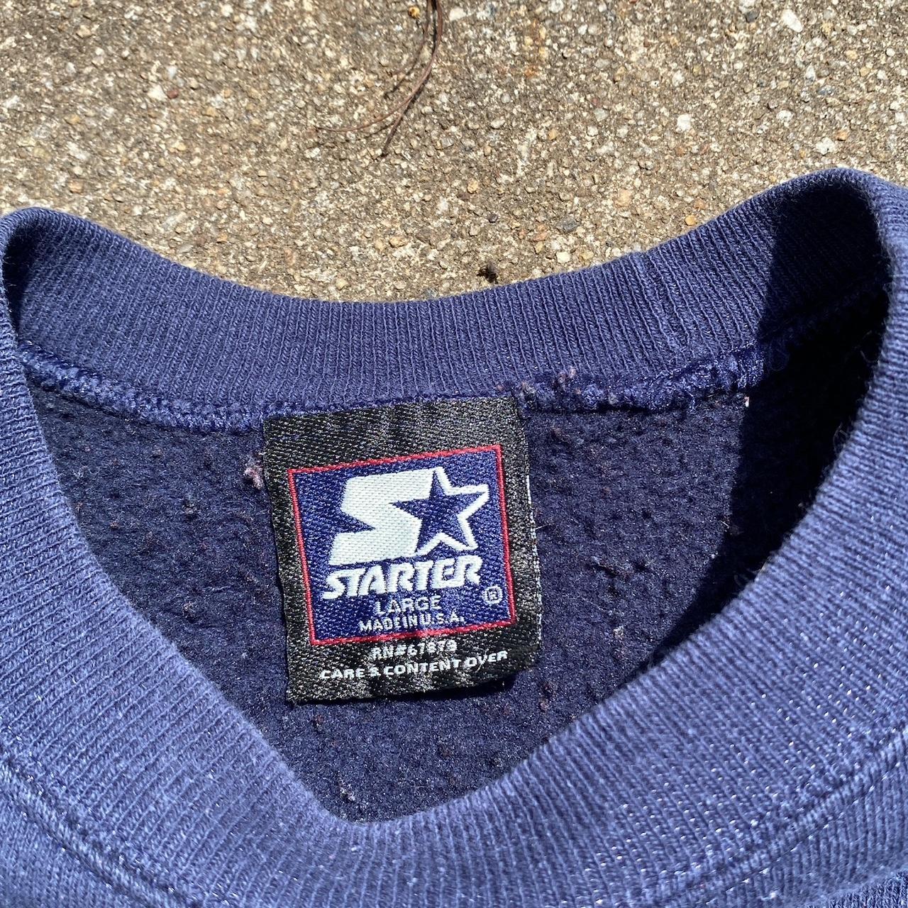 Vintage 90s Navy Blue Starter Sweatshirt • fits... - Depop