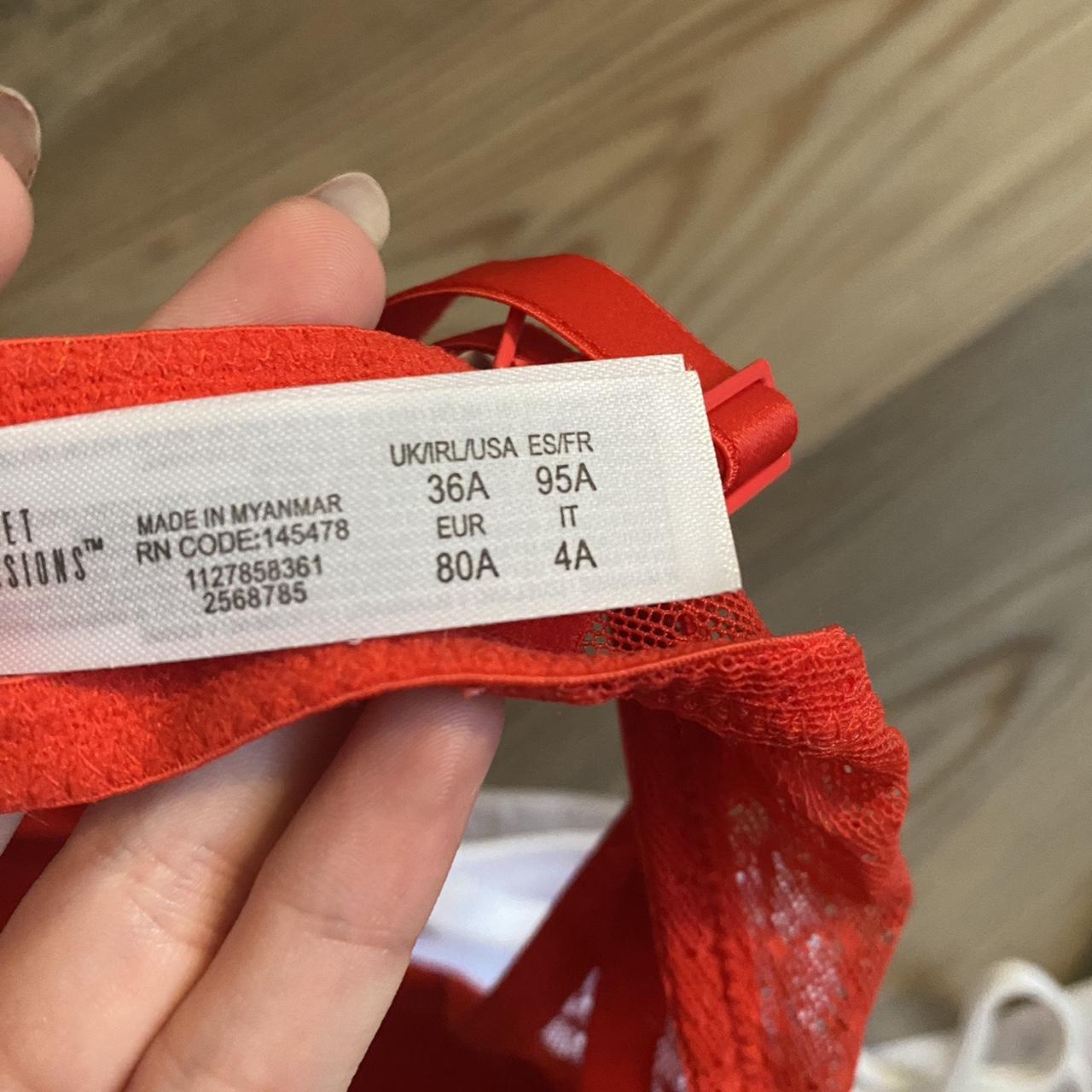 Primark Women's Red and White Bra | Depop