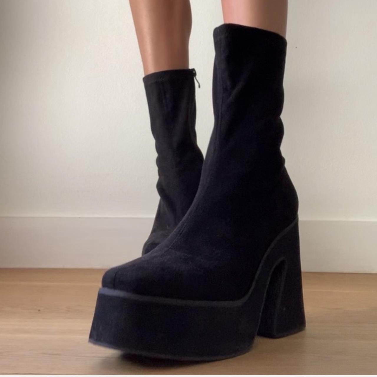 REPOP Nasty Gal Faux Suede platform boots! Depop