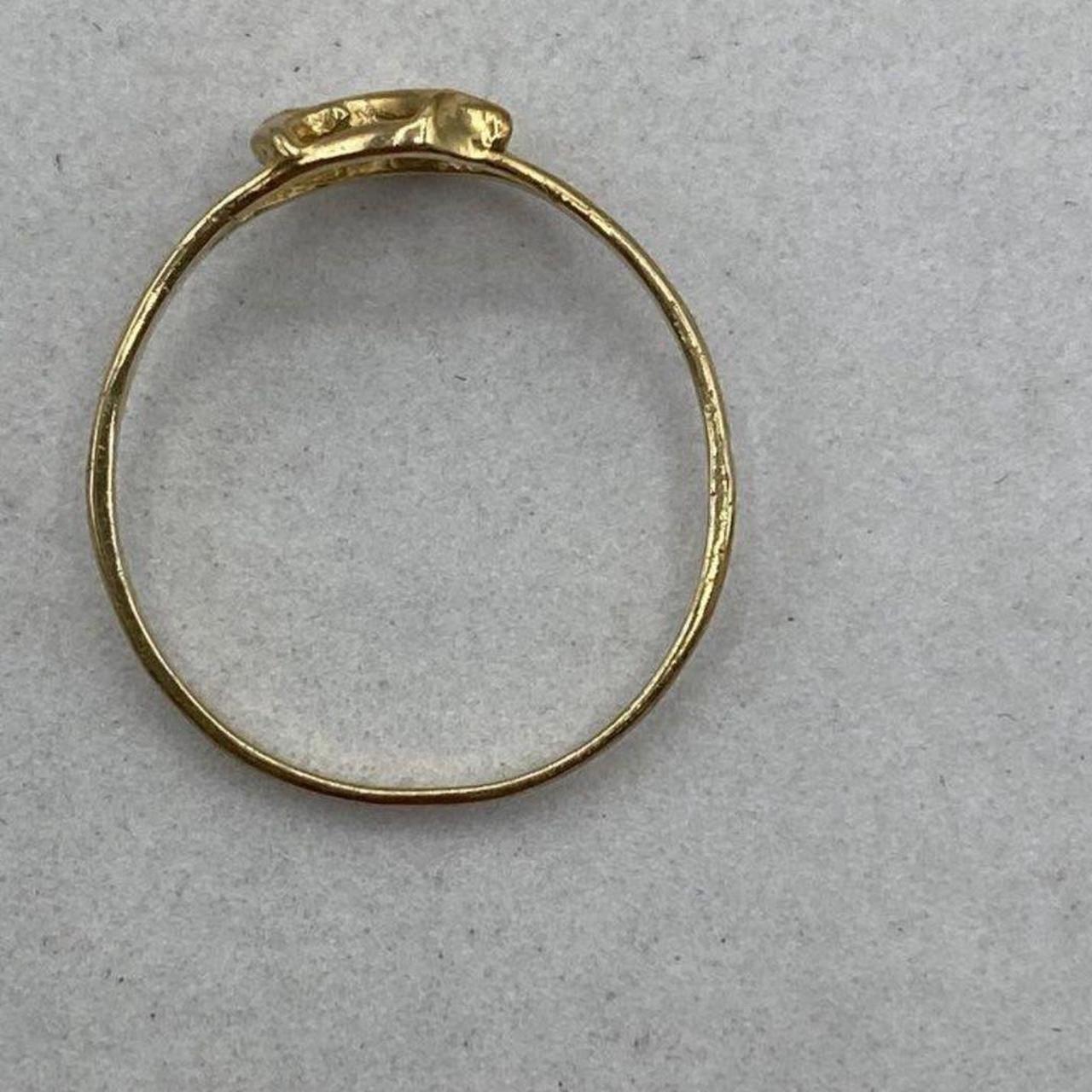 Women's Ring - Gold – Delicate solid gold dolphin… - image 3