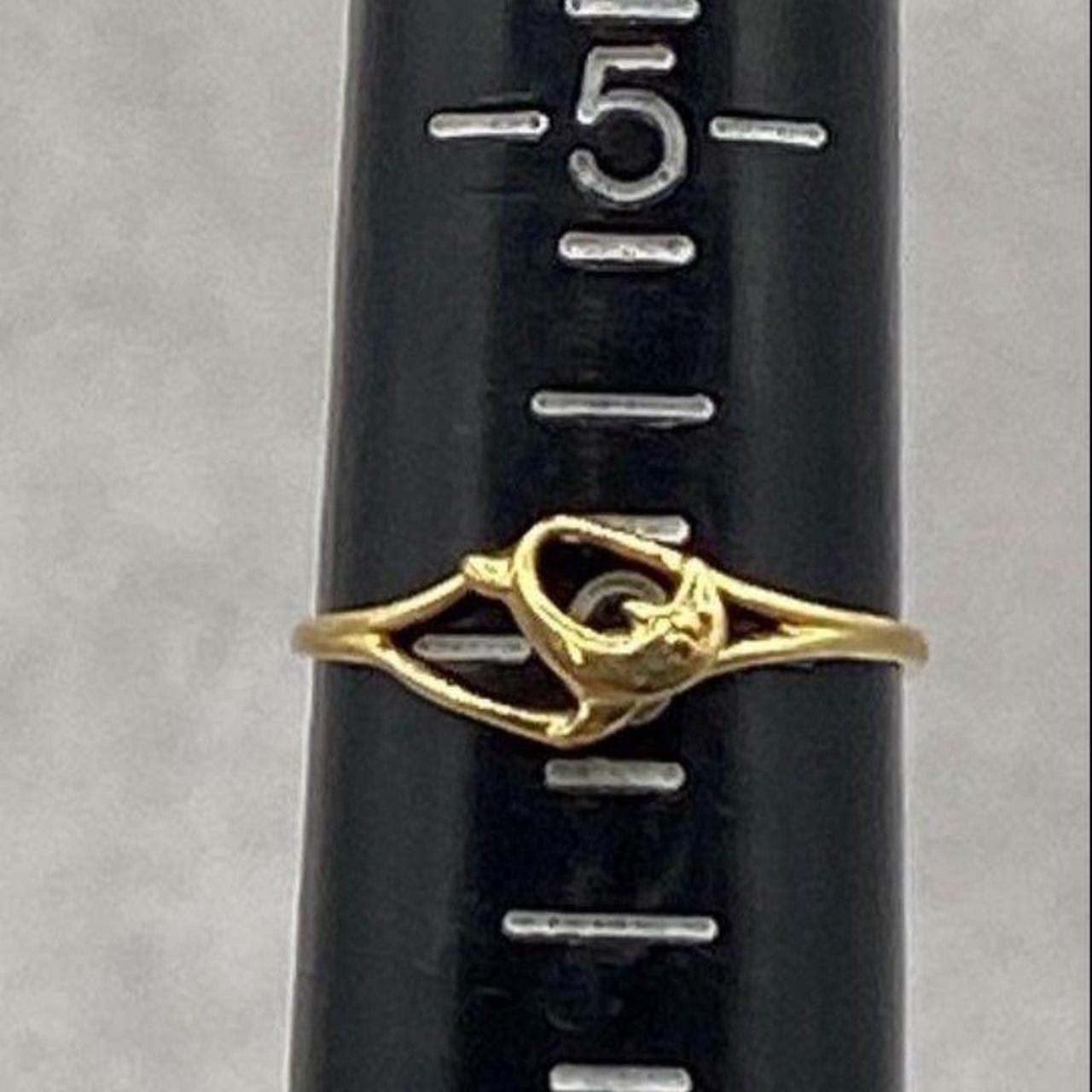 Women's Ring - Gold – Delicate solid gold dolphin… - image 5