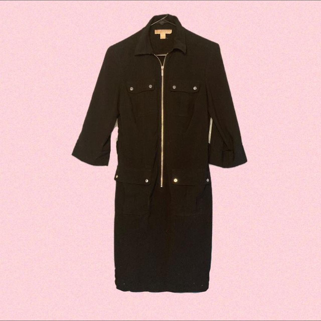 Utility Style Black Zip Up Shirt Dress Super cute... Depop