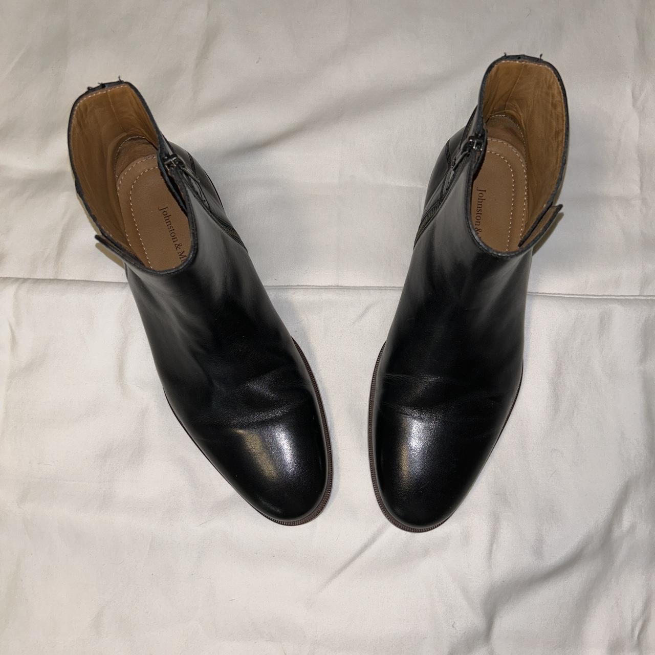 Black leather Johnston and Murphy boots In great... - Depop