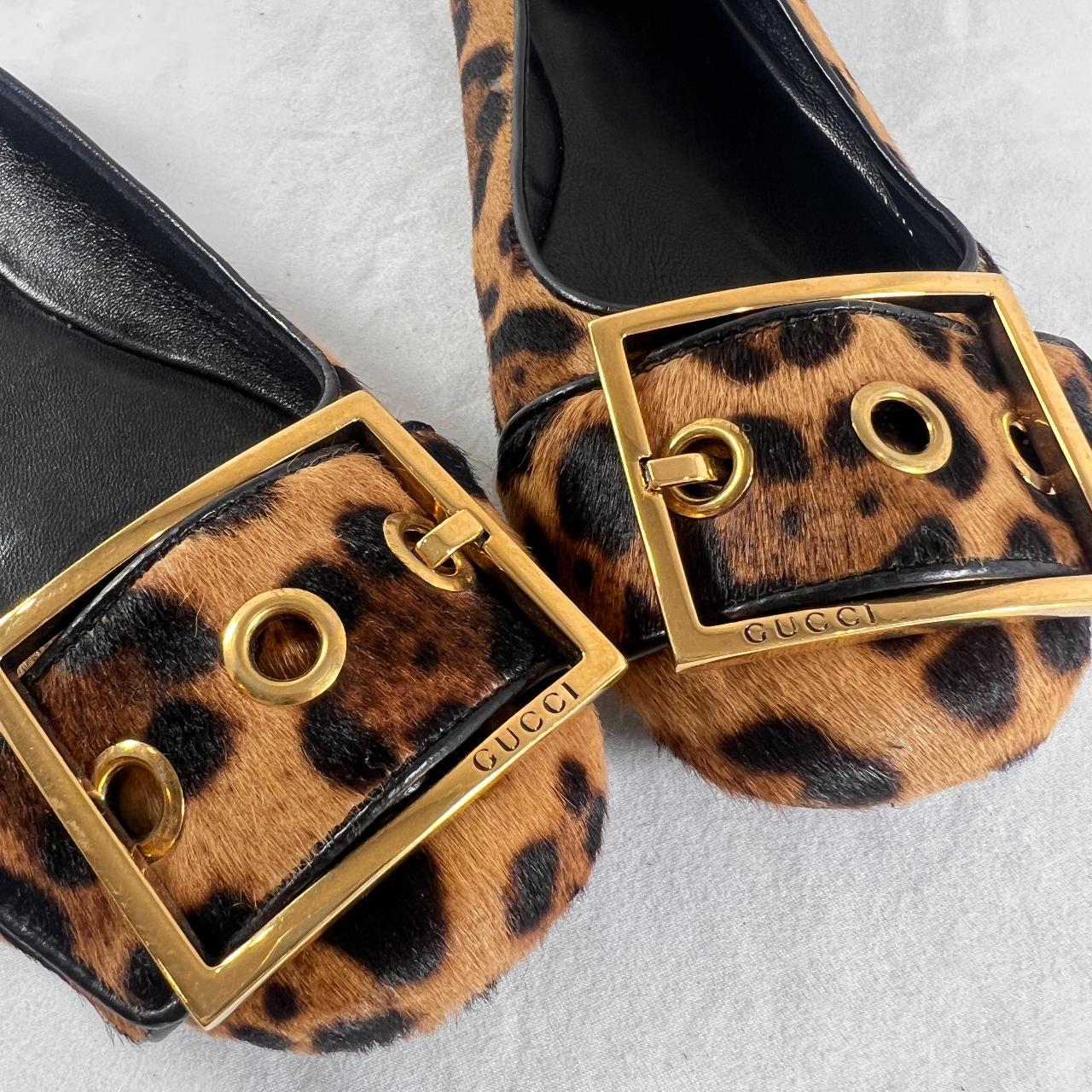 Gucci leopard print on sale shoes