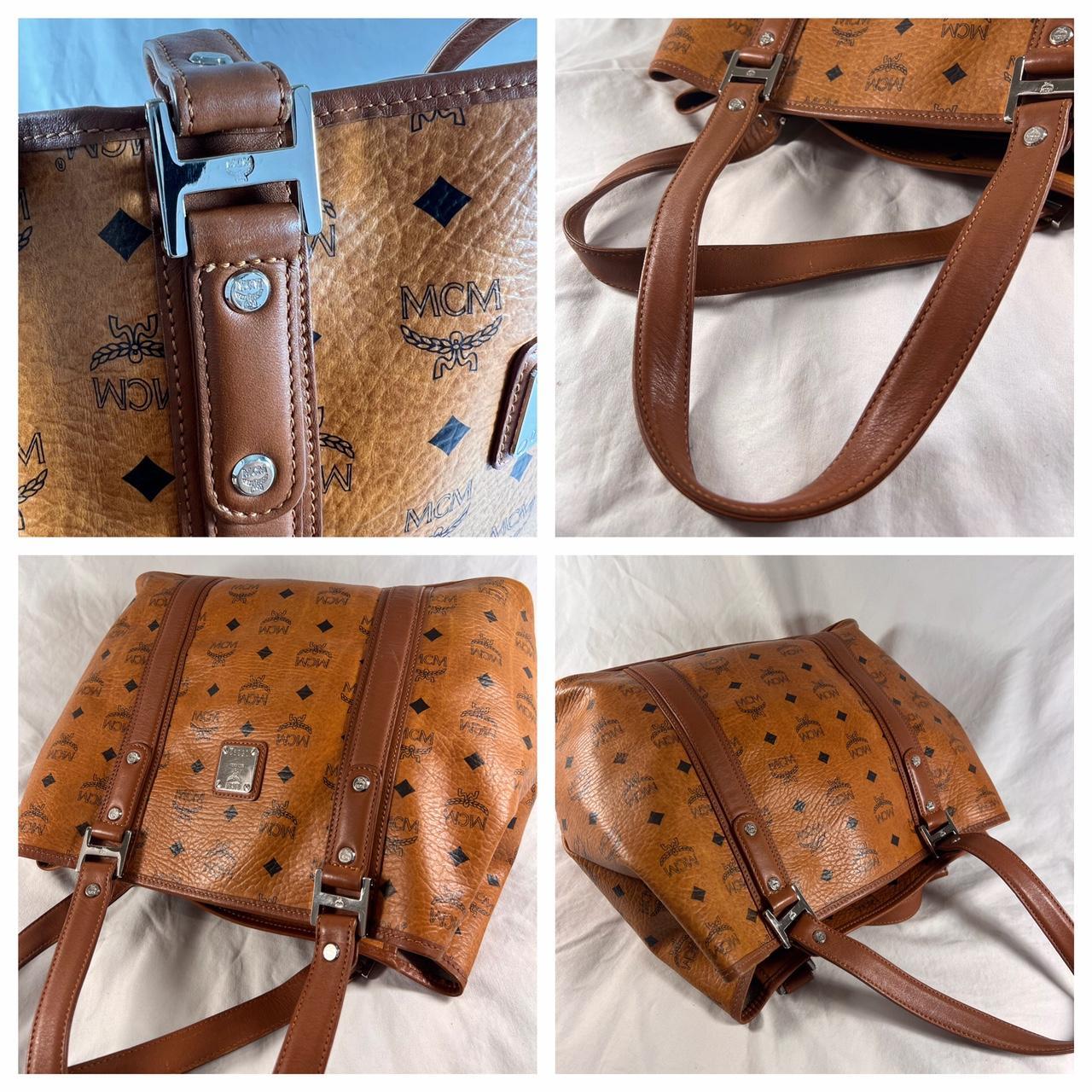 Authentic MCM cognac barrel bag. interior is in good - Depop