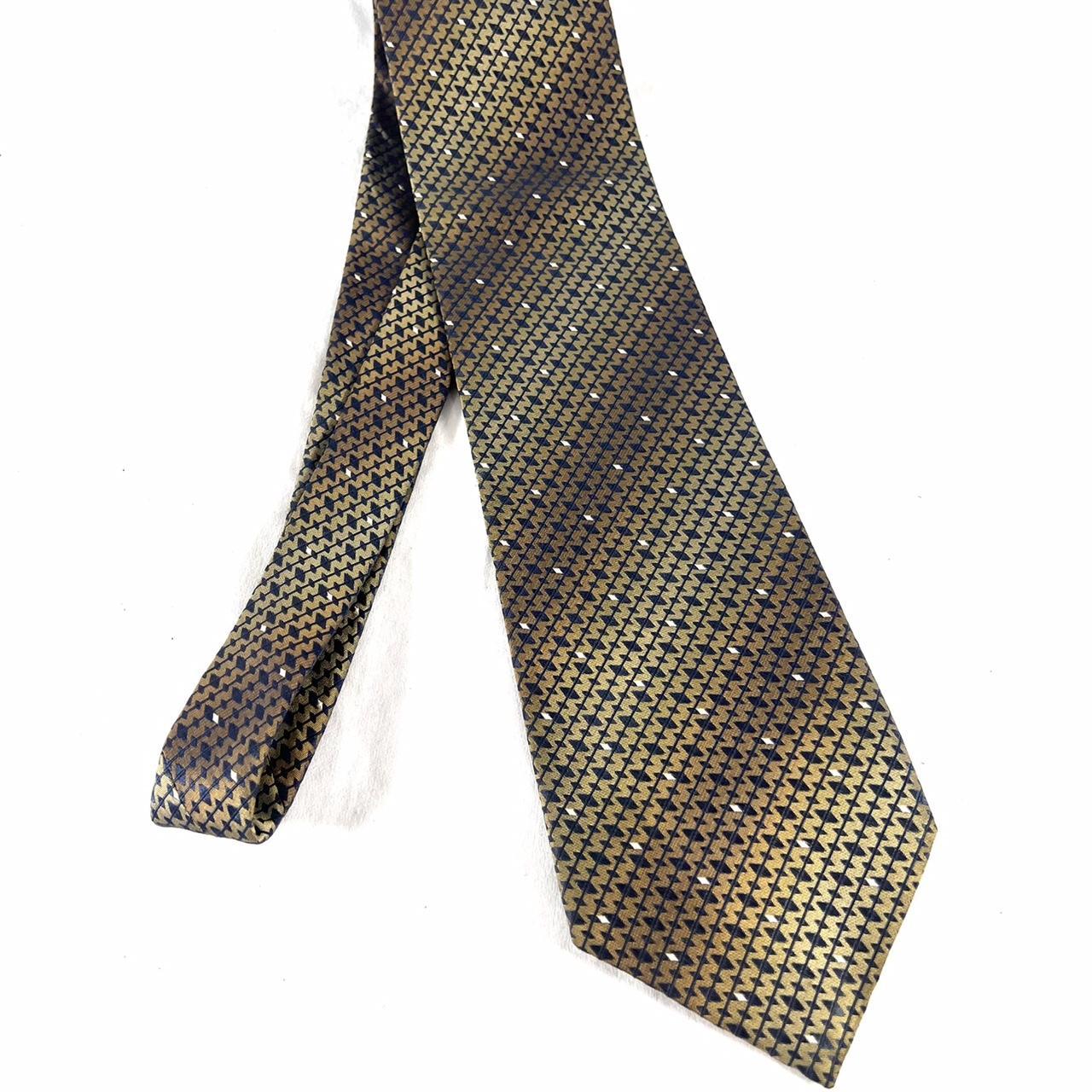 Gianni Versace Yellow Leopard Printed Silk Tie Versace