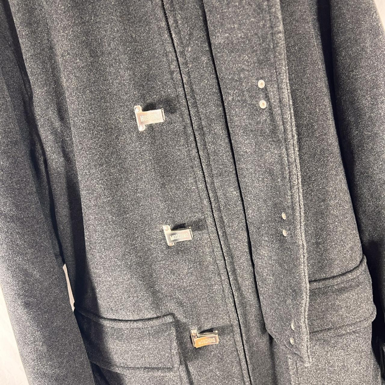 MOSCHINO Gray Wool Men's Trench Coat Made in Italy | Depop