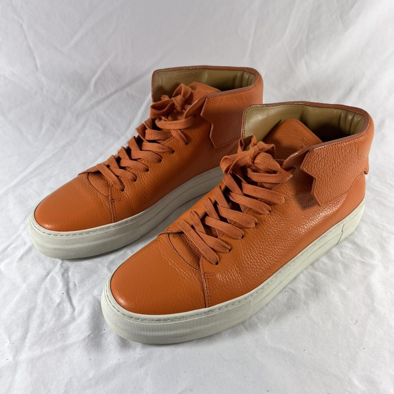 BUSCEMI 90MM Orange Leather Fashion High Top Depop