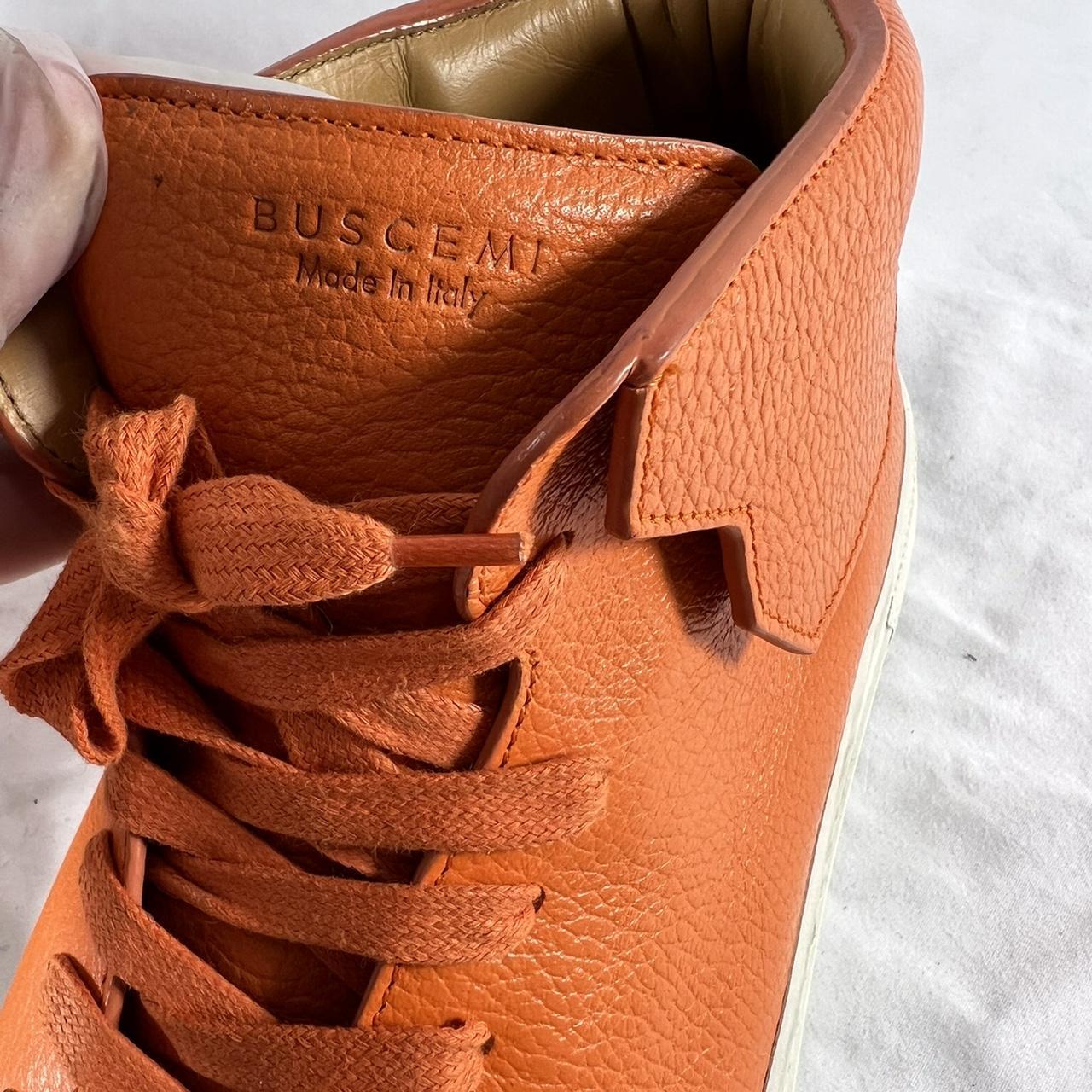 BUSCEMI 90MM Orange Leather Fashion High Top Depop