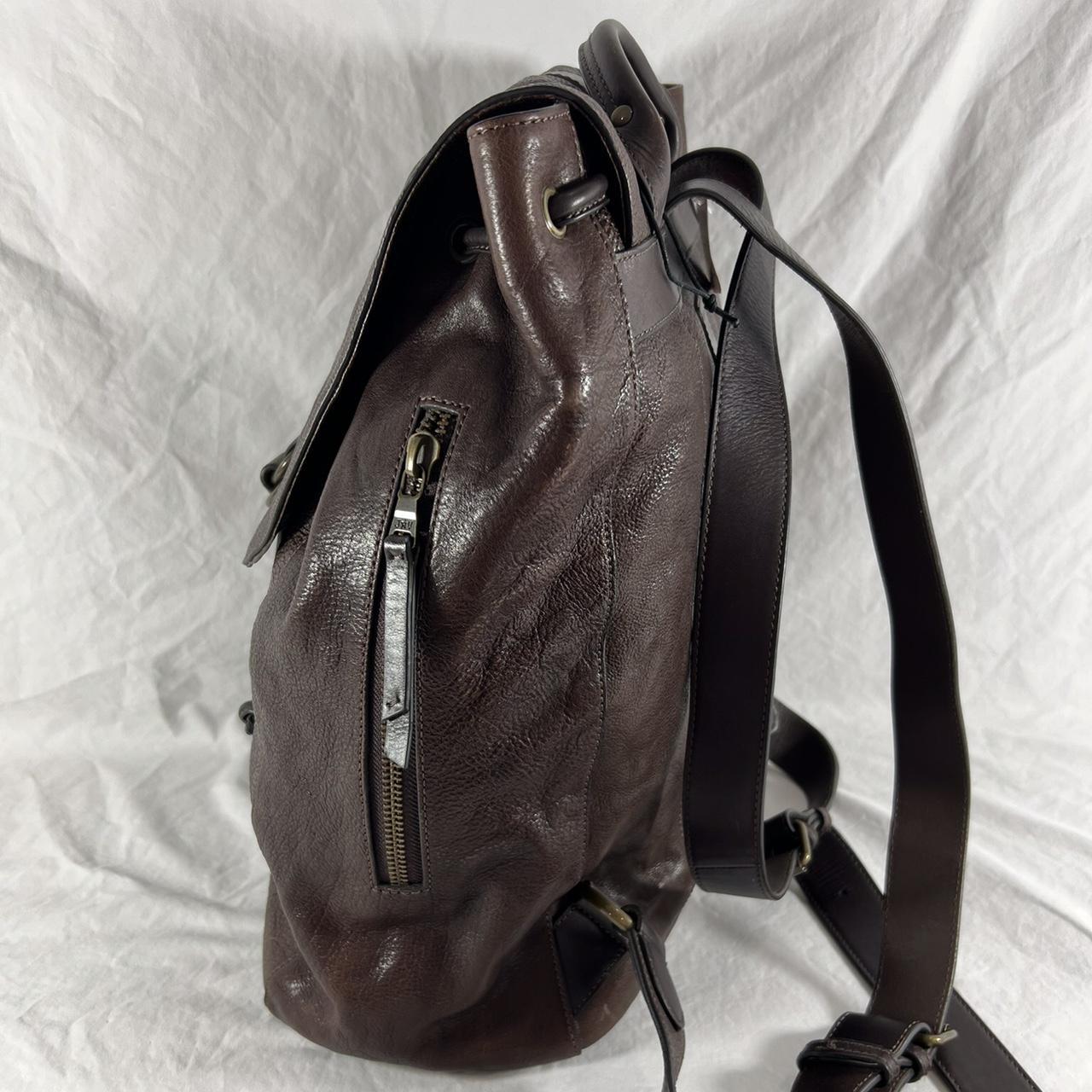 John varvatos leather backpack best sale