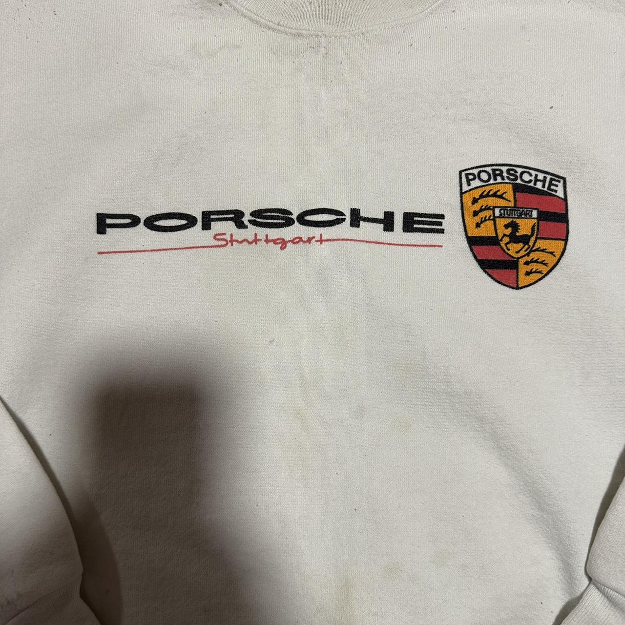 Vintage Porsche crewneck. Well loved, has stains and... - Depop