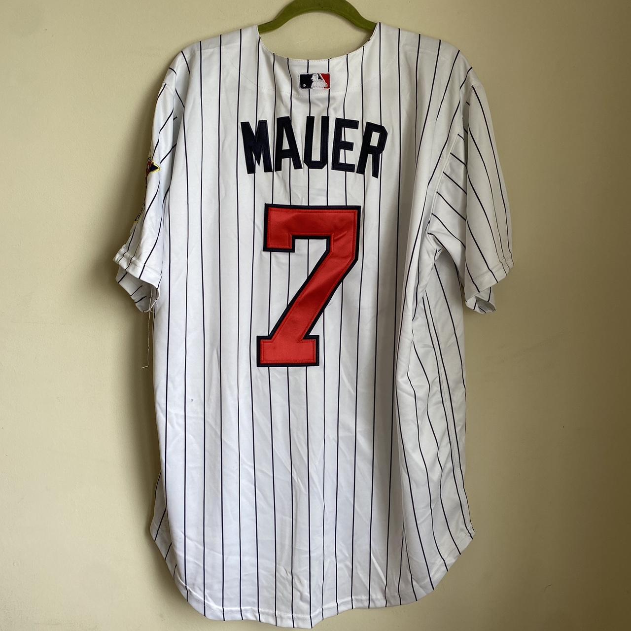 Throwback Minnesota Twins Joe Mauer Majestic MLB - Depop